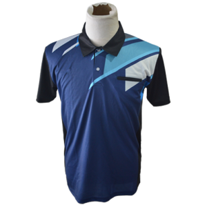 Dye sub Collar T- Shirt With Knitted Collar